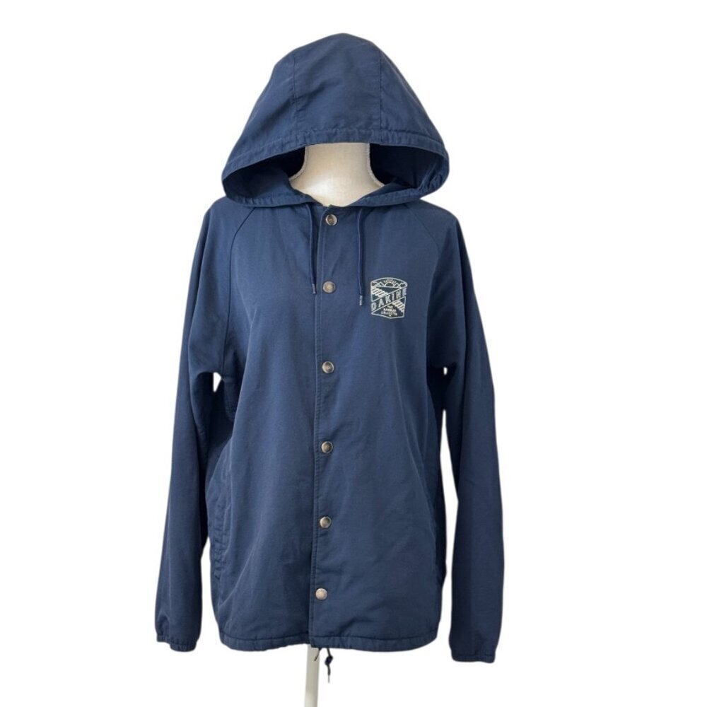 Dakine Jacket Men's Size Medium Navy Blue Rambler Collection Snap Lined Hood